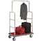 Global Industrial Silver Stainless Steel Bellman Cart, Straight Uprights, 6 Rubber Casters, 41-1/4L x 24W x 73H 985116SL - alternate 1
